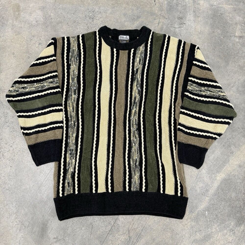 Vintage D'avila Sweater Long Sleeve Pullover XL Cogi Type Textured Knit